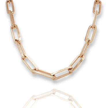 Gold Paper Clip Necklace